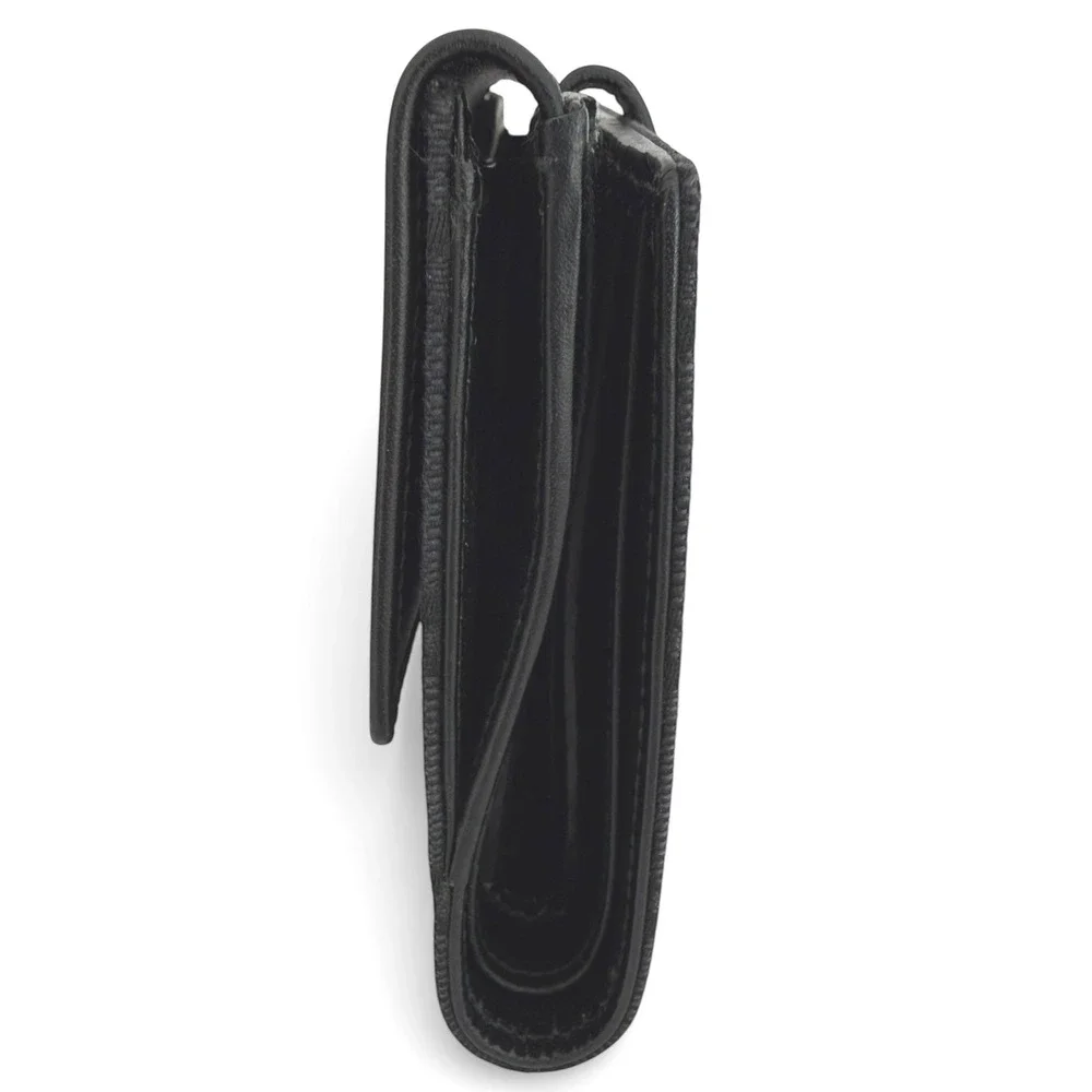 Gucci Vintage GG Canvas Black Leather Piston Clasp Bifold Wallet Made in Italy - Picture 4 of 12